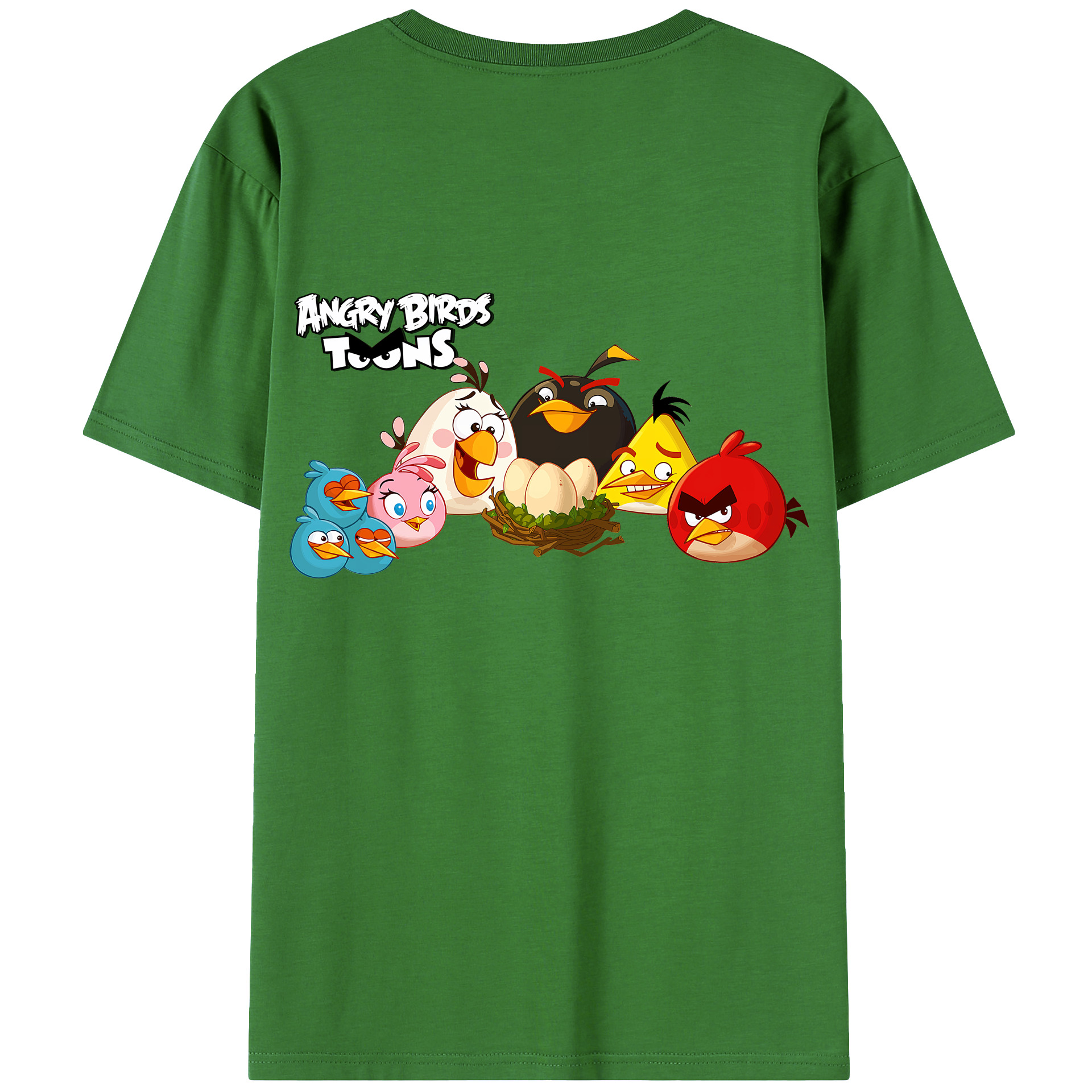 （画像用） Angry Birds アングリーバード レディース半袖Tシャツ(バックプリント)